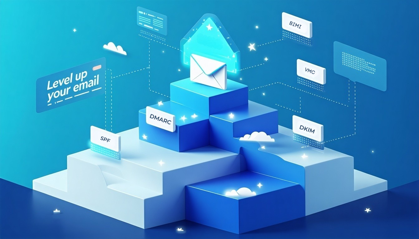 Attiecības SPF DKIM DMARC VMC BIMI